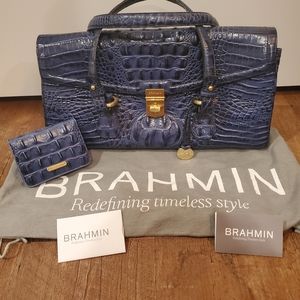 Brahmin Melbourne -Navy w/ Wallet